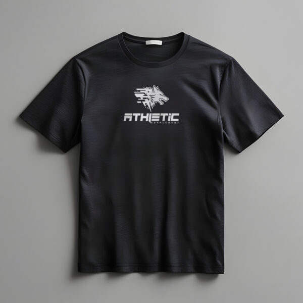 Athletic x script Tee (Black)