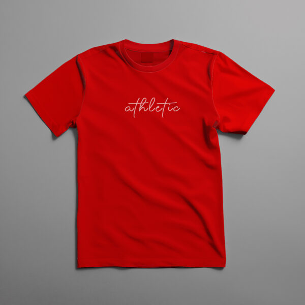Athletic script Tee (Red)
